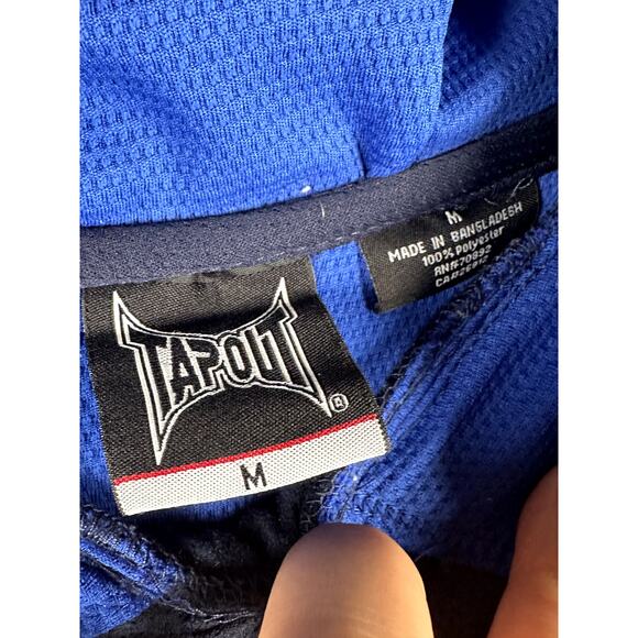 Tapout Hoodie Embroidered MMA Martial Arts Kick Boxing Blue Mens Medium Y2K VTG - Picture 7 of 9